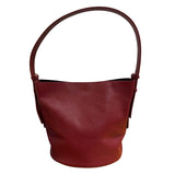 Patrizia Pepe - Borsa a secchiello Never Complete in pelle martellata, Hot brown