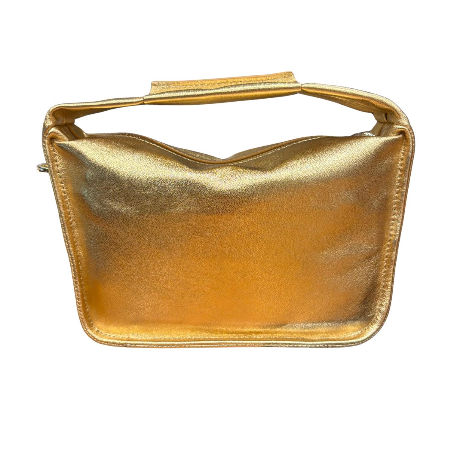Patrizia Pepe - Pochette mano e tracolla in pelle, Oro