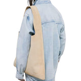 Patrizia Pepe - Borsa a sacca Urban City in suede, Cammello