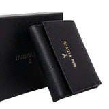 Patrizia Pepe - Portafoglio in pelle piccolo con bottone e portamonete, Nero