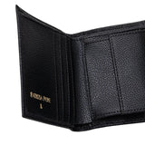 Patrizia Pepe - Portafoglio in pelle piccolo con bottone e portamonete, Nero