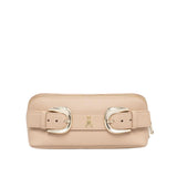 Patrizia Pepe - Pochette a mano in pelle con fibbie, Warm Skin