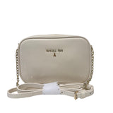 Patrizia Pepe - Tracollina mini in pelle martellata , Bianco Burro