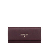 Patrizia Pepe - Portafoglio donna in pelle con bottone, Viola