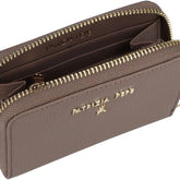 Patrizia Pepe - Portafoglio piccolo in pelle con cerniera, Grigio