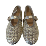 Patrizia Pepe - N.41 Ballerina con cinturino in laminato, Platino