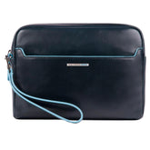Piquadro - Pochette con manico Blue Square, Blu