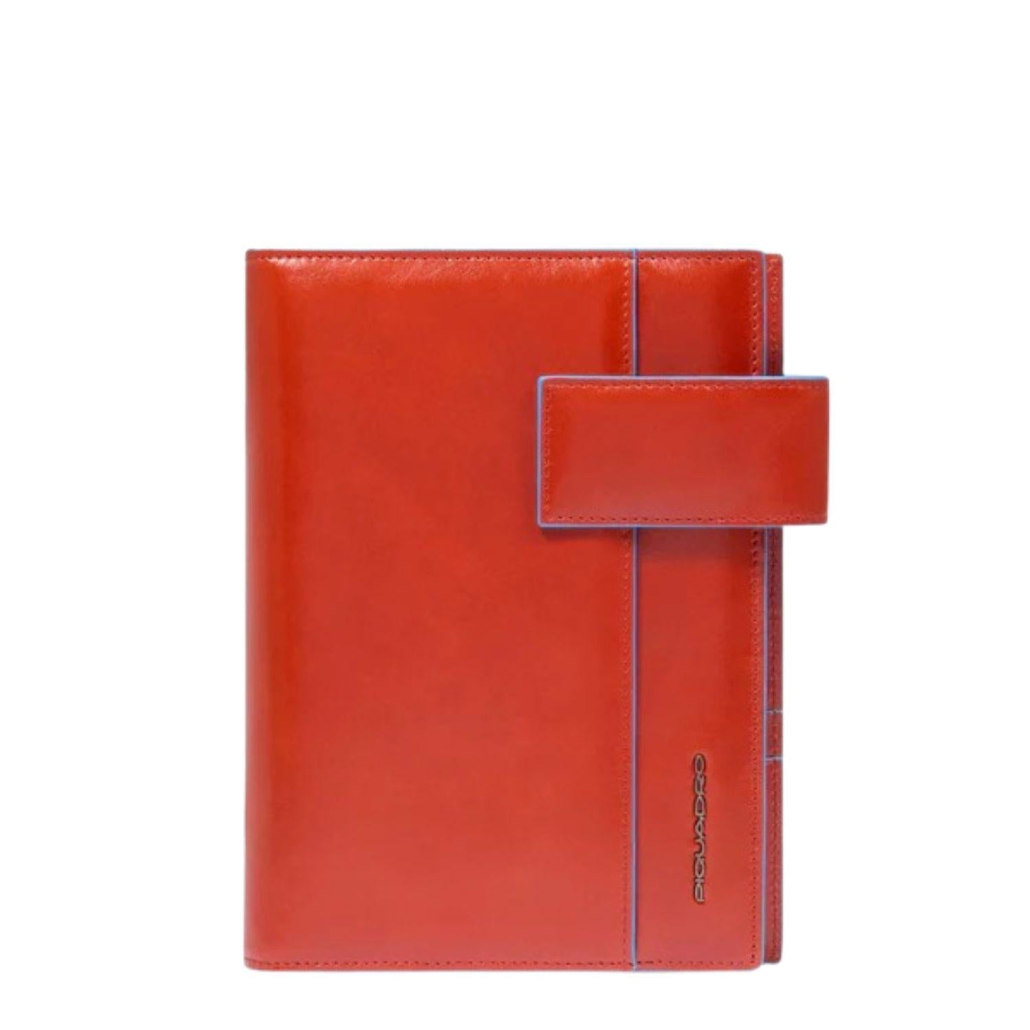Piquadro - Agenda organizer in pelle Blue Square, Arancione