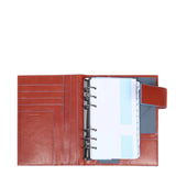 Piquadro - Agenda organizer in pelle Blue Square, Arancione