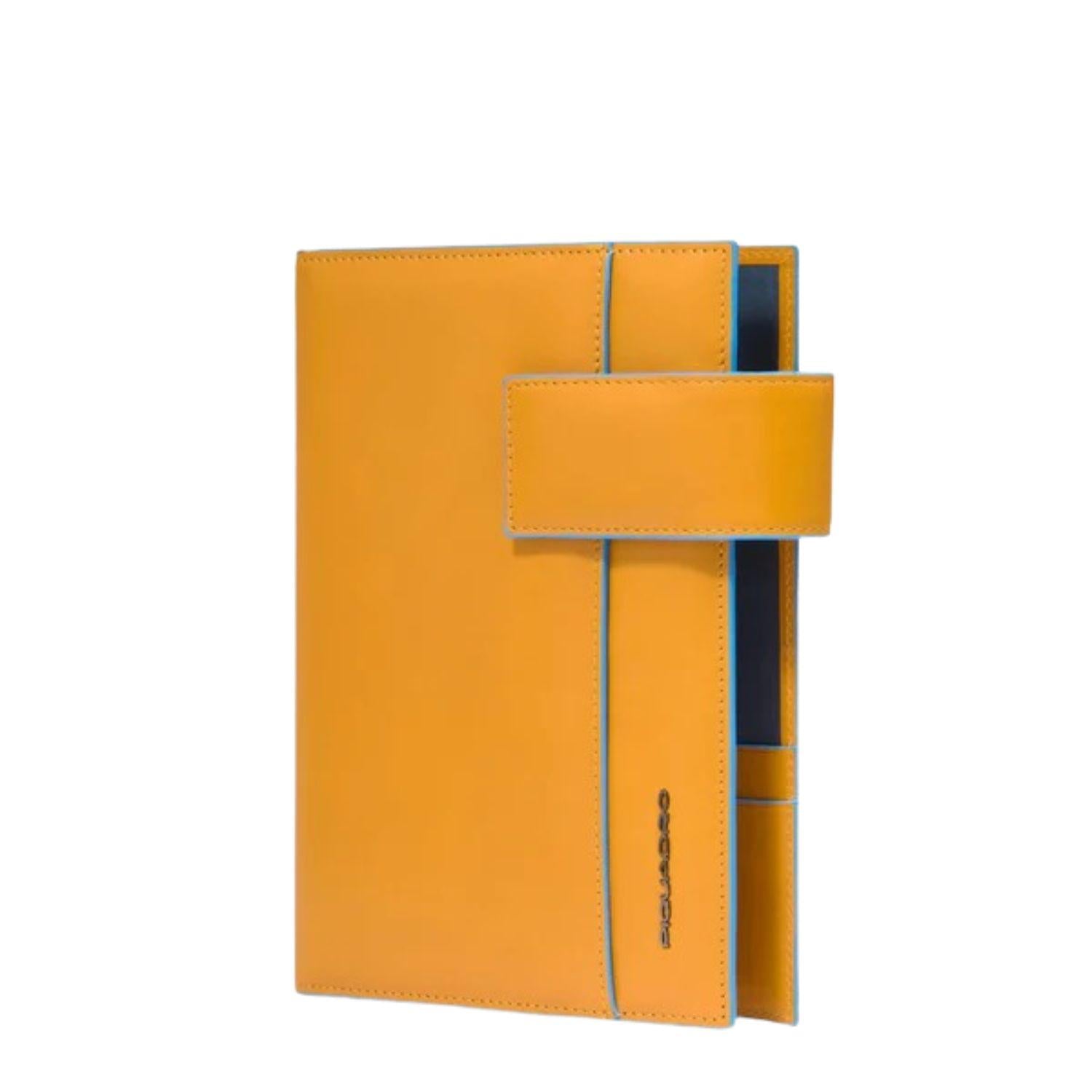 Piquadro - Agenda organizer in pelle Blue Square, Gialla