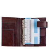 Piquadro - Agenda organizer in pelle Blue Square, Mogano