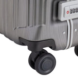 PIQUADRO - Trolley cabina in policarbonato e manico in pelle, Grigio