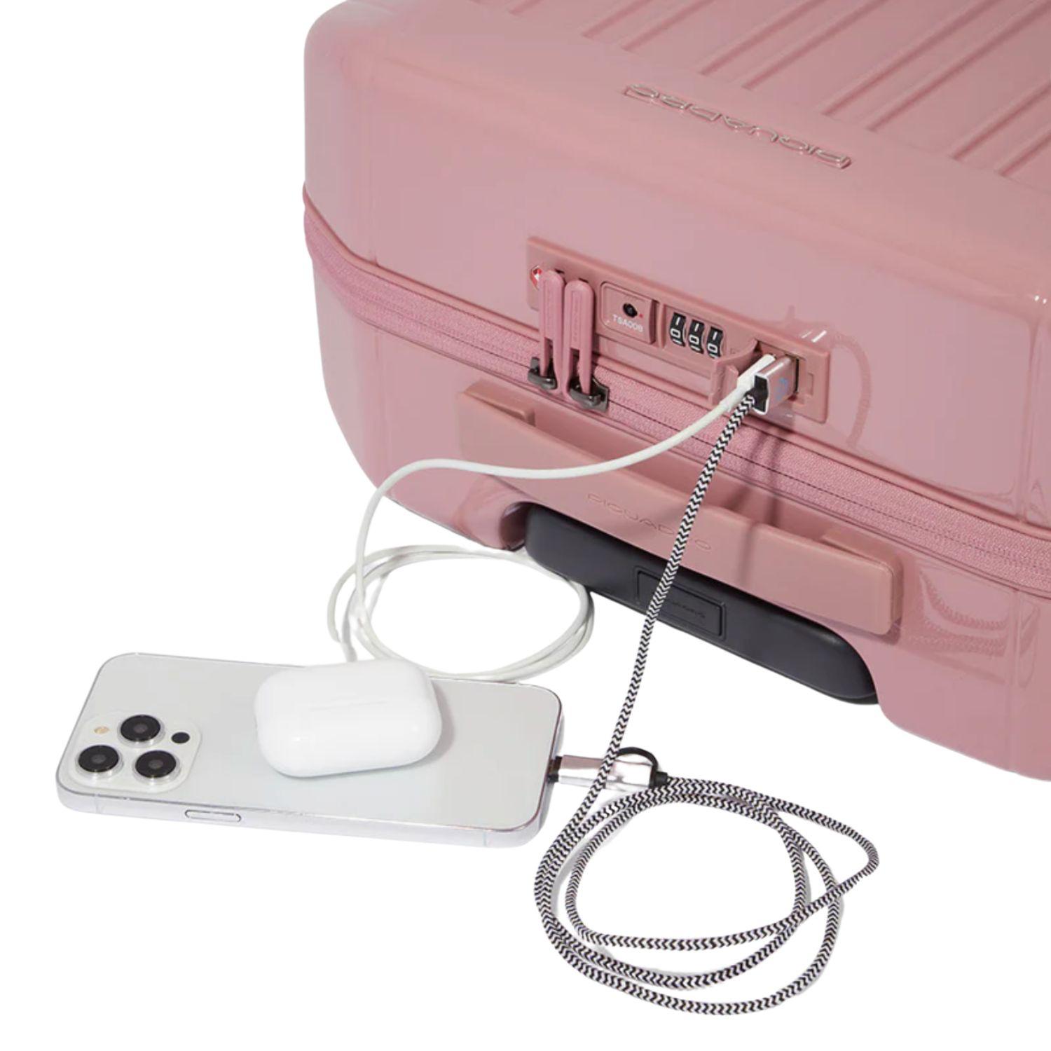Piquadro - Trolley cabina rigido ultra slim 4 ruote, Rosa