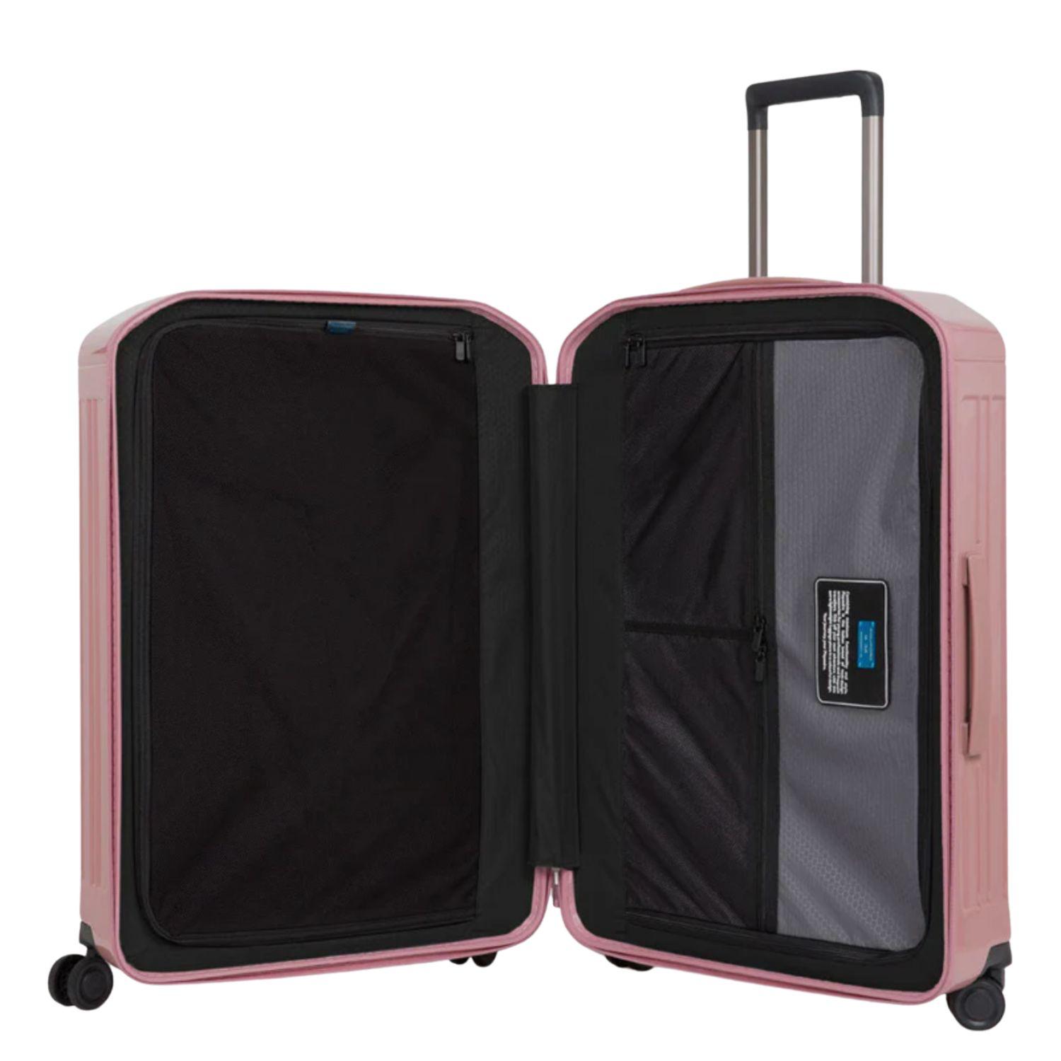 Piquadro - Trolley medio espandibile in policarbonato, Rosa