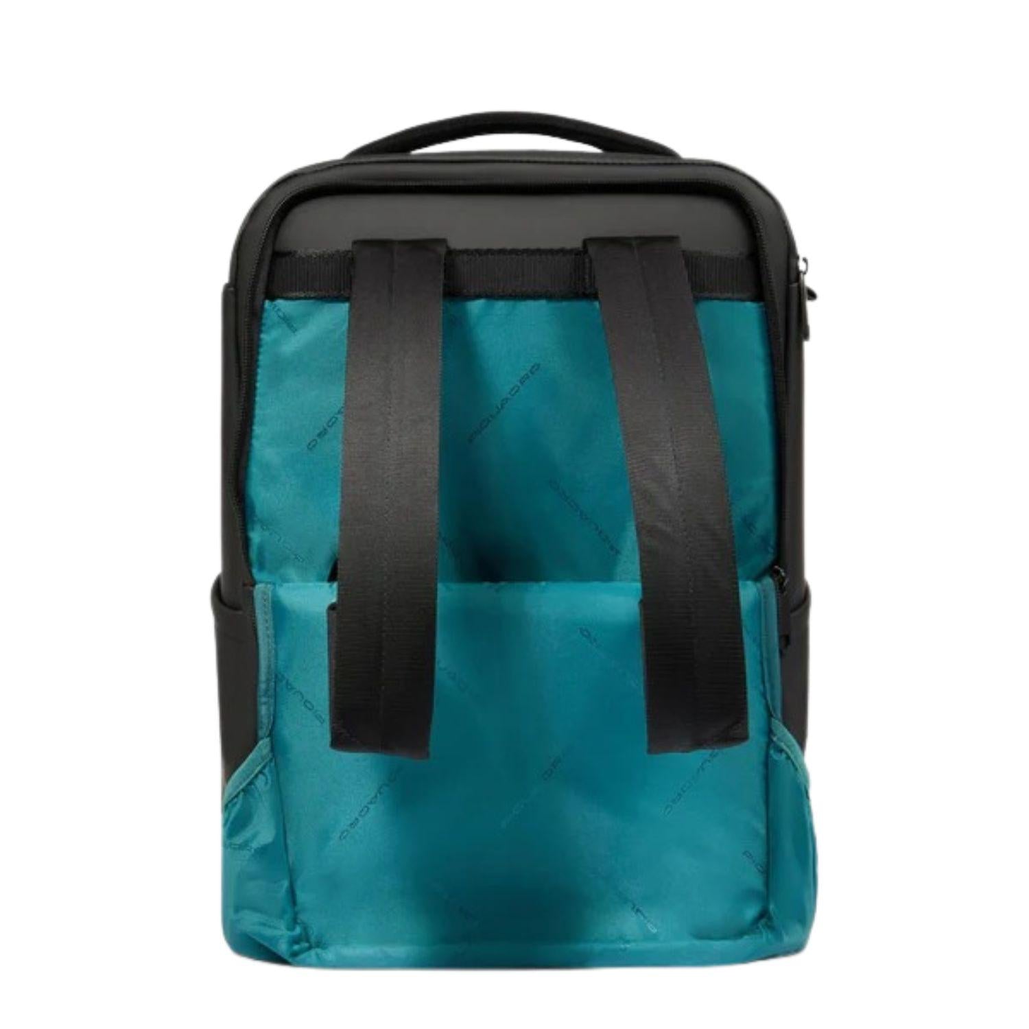 Piquadro - Zaino trolley cabina undeseater in tessuto gommato con porta pc 15,6", Nero