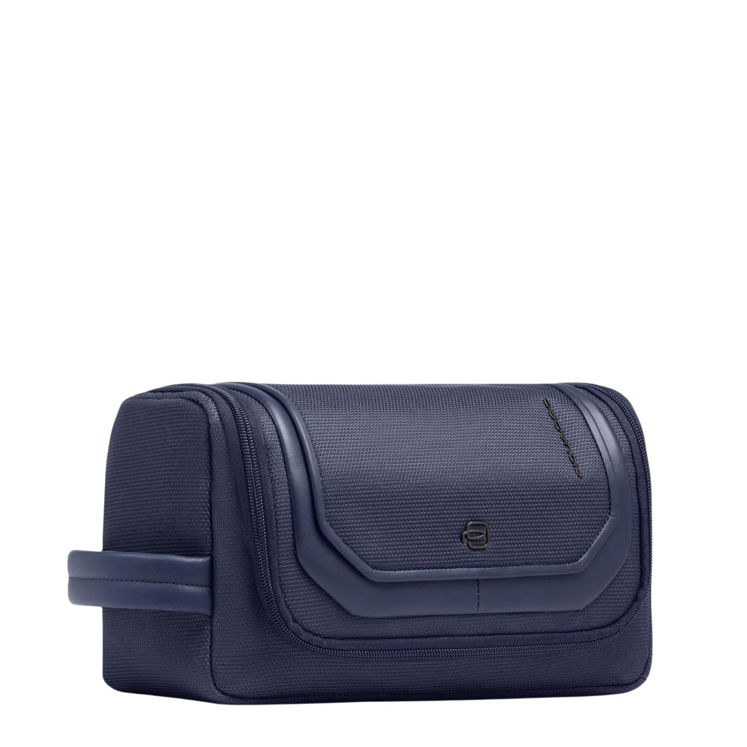 Piquadro - Beauty case con gancio SS26 tessuto, Blu