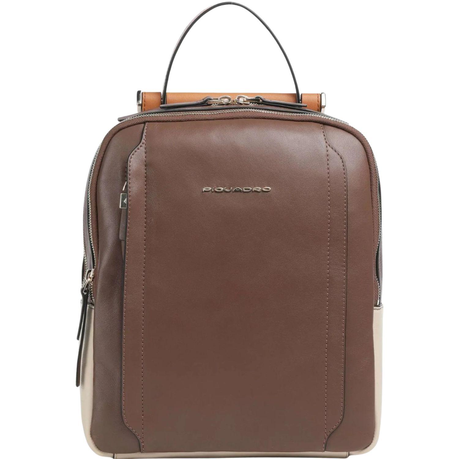 Piquadro - Zaino donna in pelle porta Ipad, Marrone