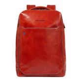 Piquadro - Zaino in pelle porta PC 15.6' Blue Square, Arancione