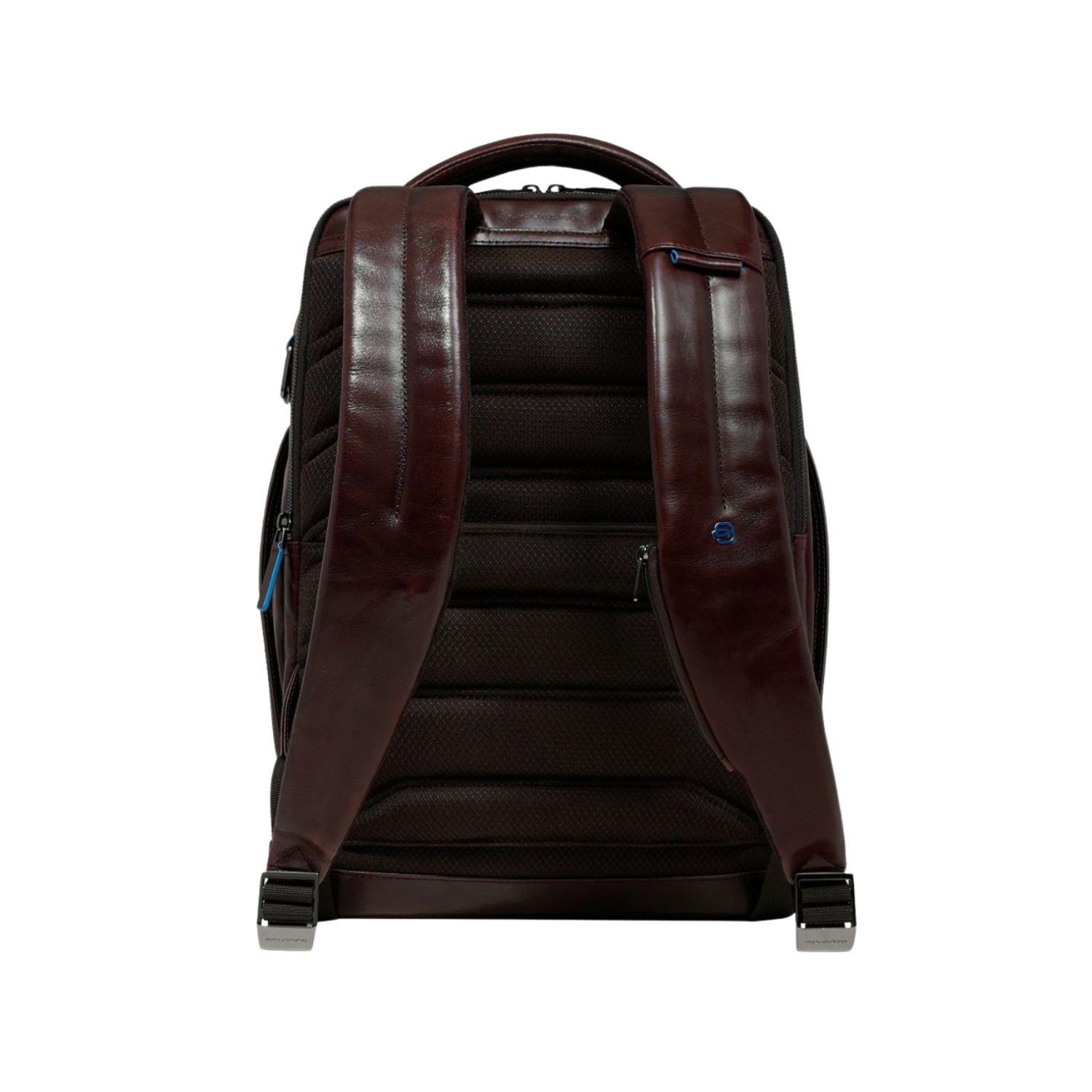 Piquadro - Zaino in pelle porta PC 15.6' Blue Square, Mogano