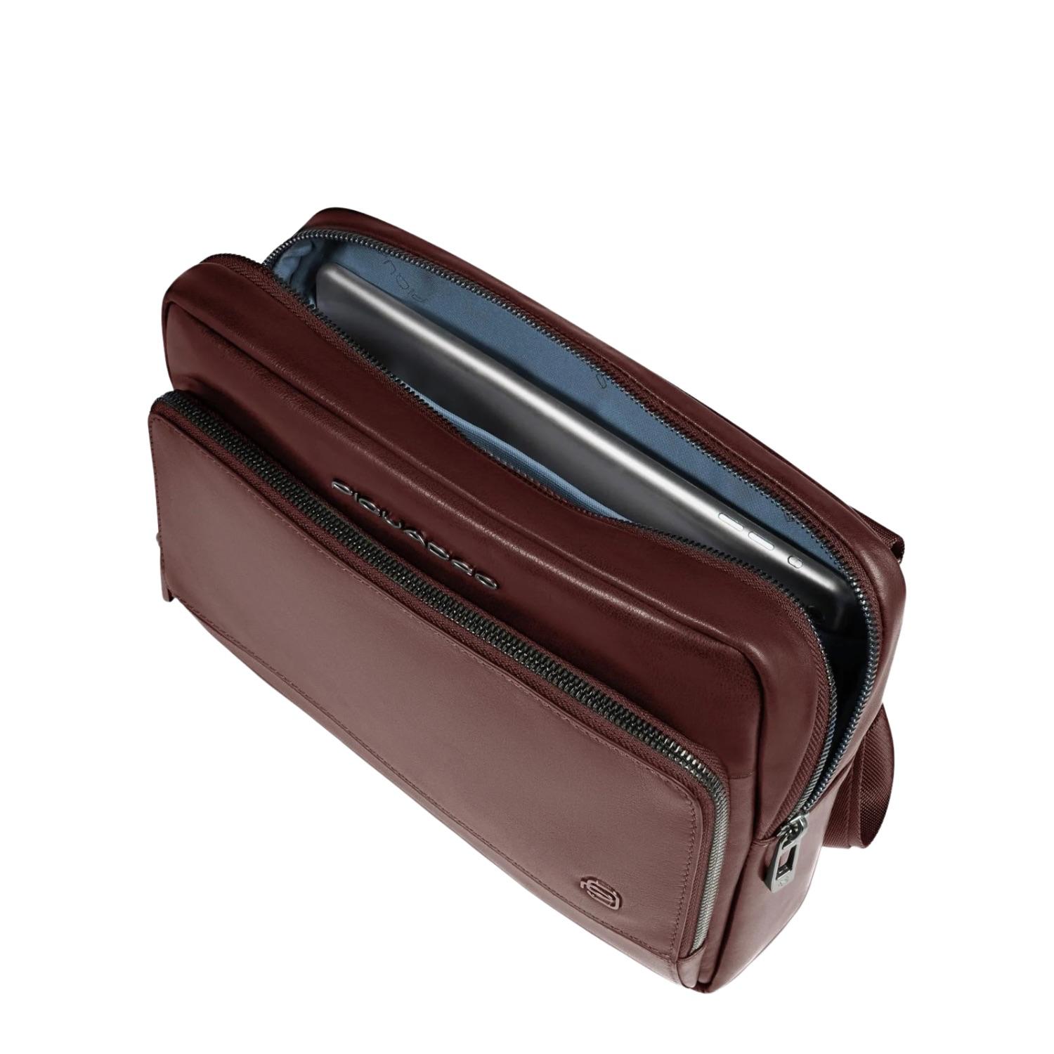 Piquadro - Borsello uomo porta iPad® in pelle, Mogano