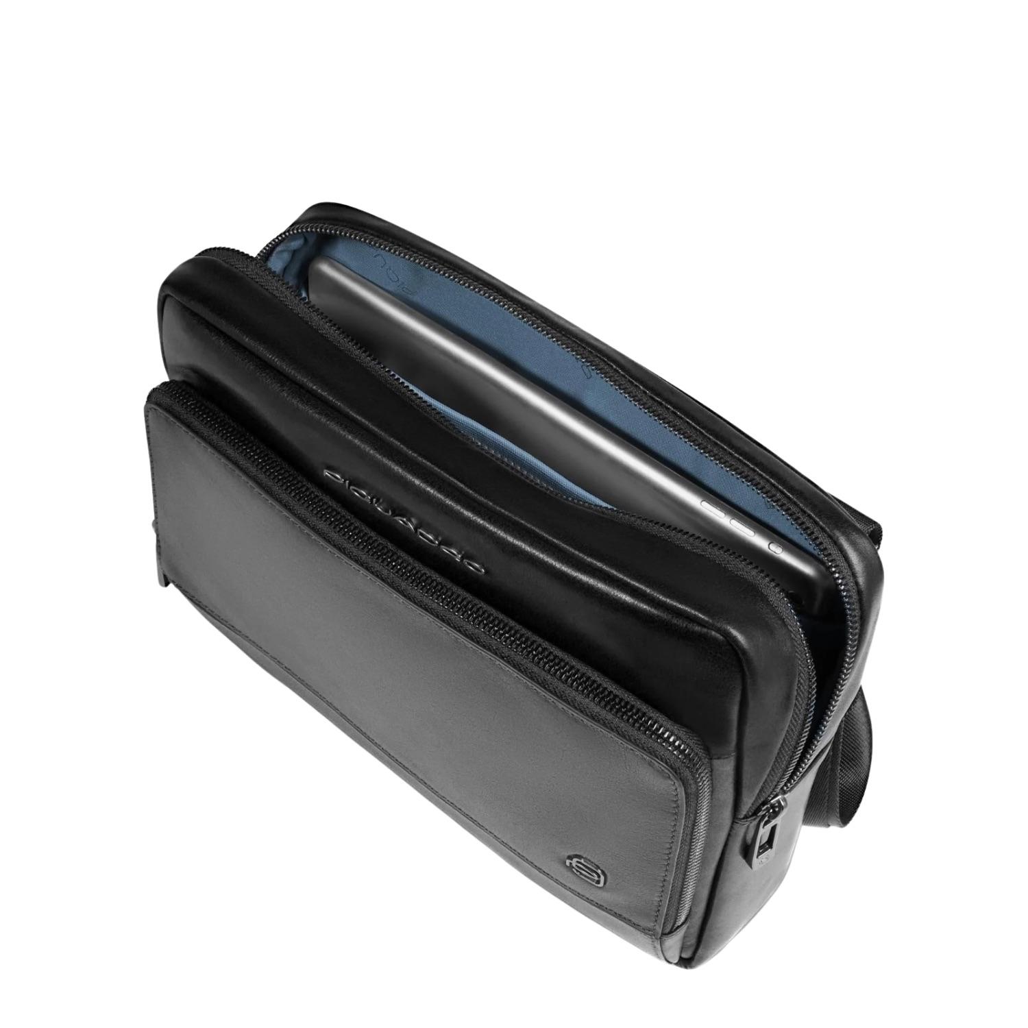 Piquadro - Borsello uomo porta iPad® in pelle, Nero