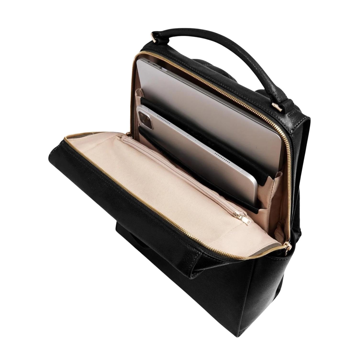 Piquadro - Zaino donna in pelle porta pc, Nero