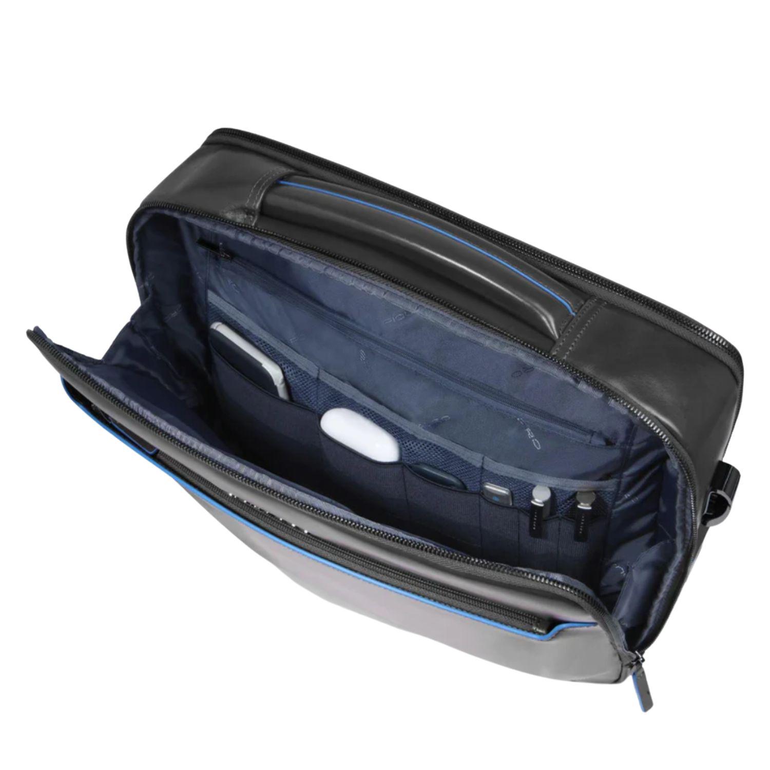 Piquadro - Borsa porta pc 15.6 in pelle, Nero