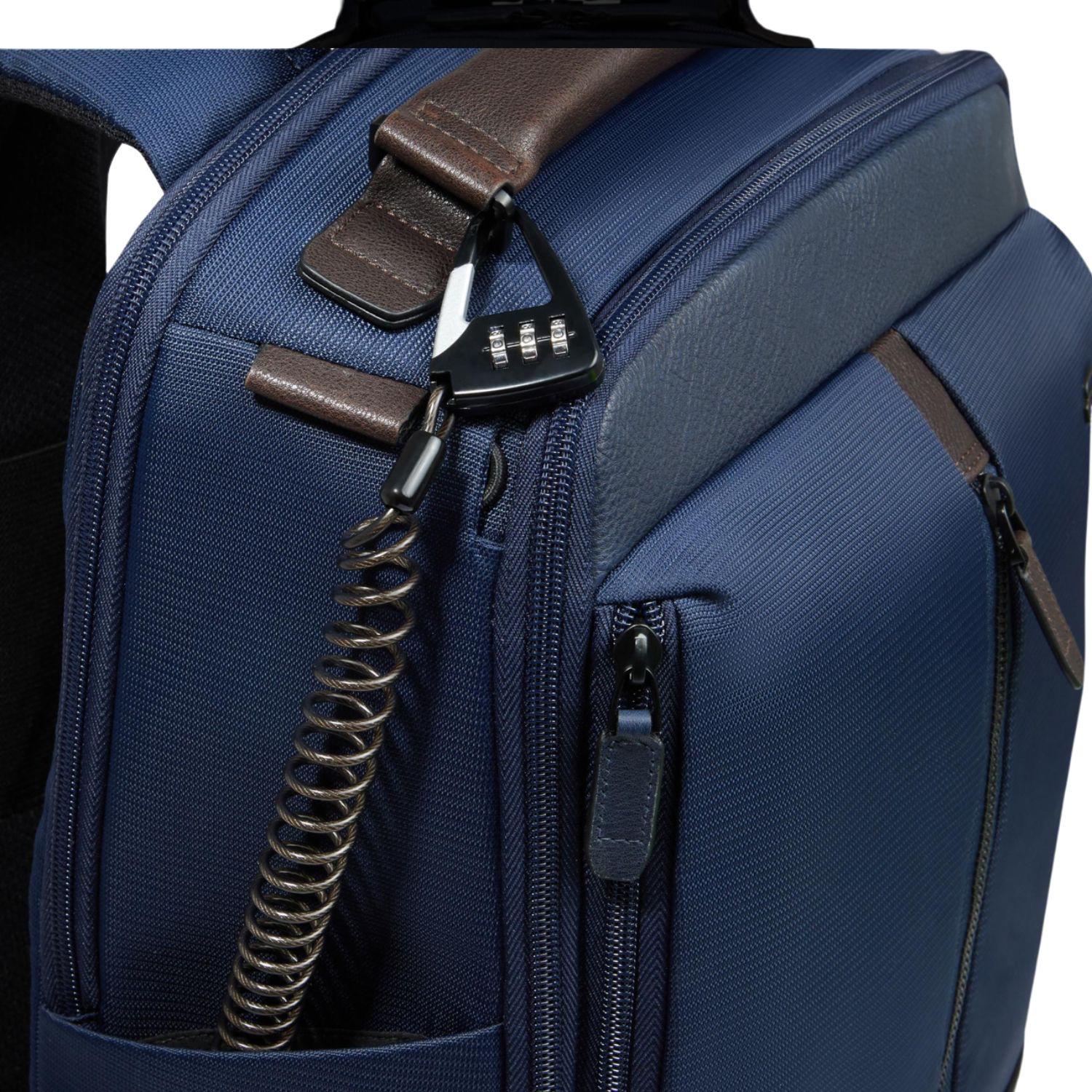 Zaino da viaggio porta pc 14" in tessuto riciclato, Blu