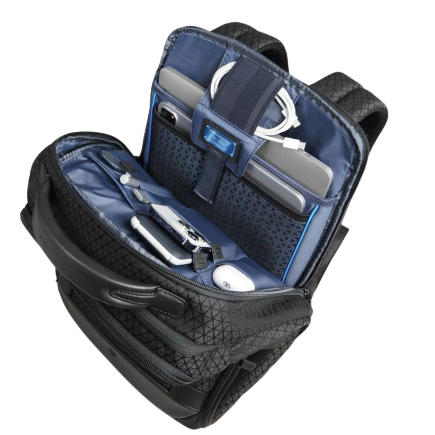 Piquadro - Zaino da viaggio modulare 2 in 1 porta pc 15,6", Nero