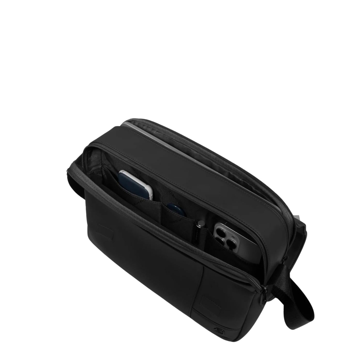 Piquadro - Borsa messenger uomo resistente all'acqua, Nero