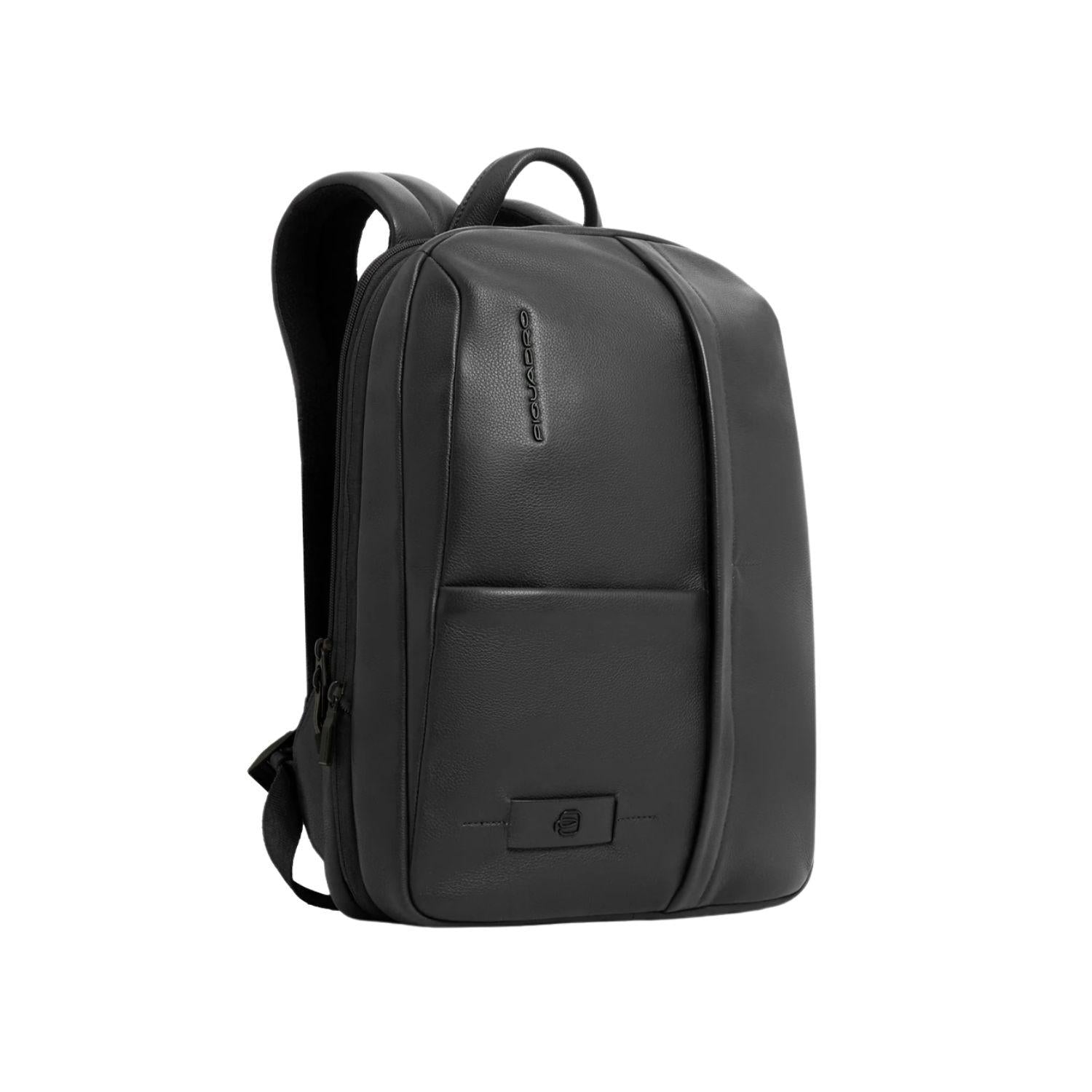 Piquadro - Zaino medio espandibile porta pc 14 pollici Russel, Nero