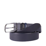 Piquadro - Cintura uomo in pelle reversibile, Nero, Blu