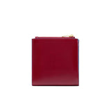 Piquadro - Portacarte e monete in pelle con bottone Blue Square, Rosso
