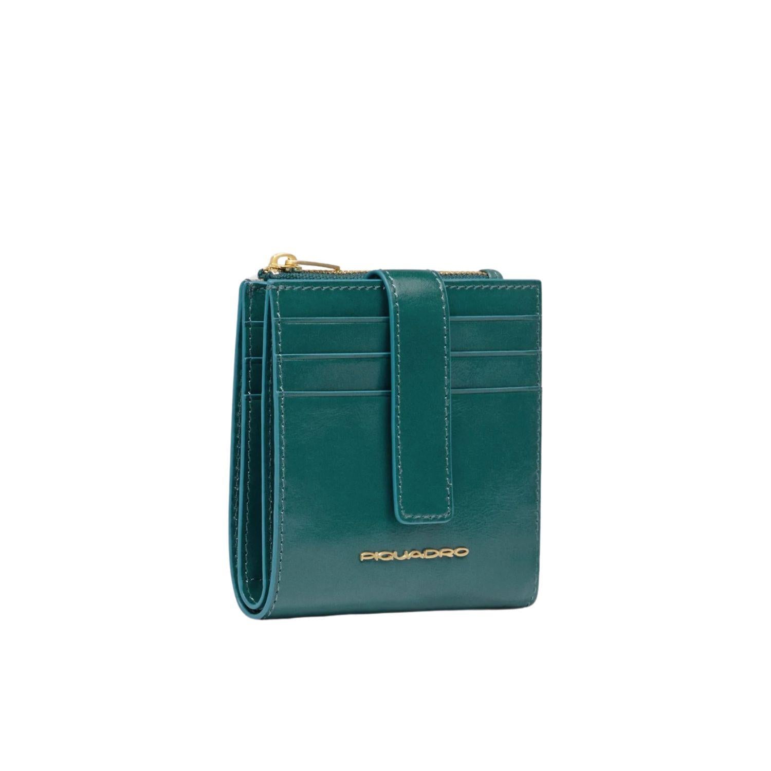 Piquadro - Portacarte e monete con bottone, Ottanio