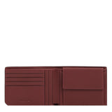 Piquadro - Portafoglio con portamonete in pelle linea Russel, Marrone