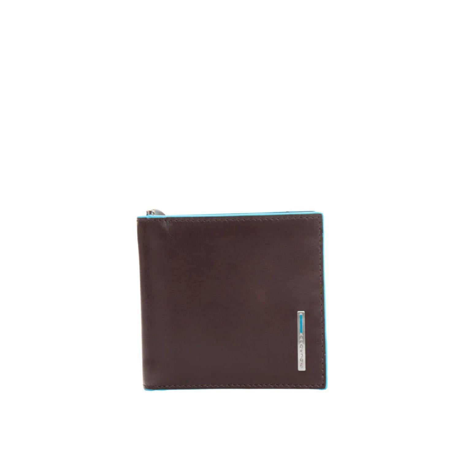 Piquadro - Portafoglio con molla portabanconote , Mogano