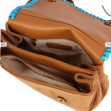 Rue Madam Paris - Borsa a tracolla etnica in suede , Cognac