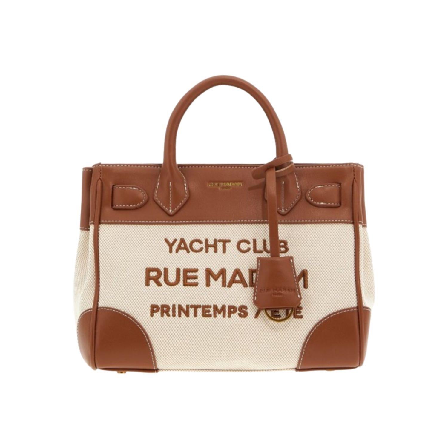 Rue Madam Paris - Borsa a mano e tracolla mini tote in Canvas, Marrone