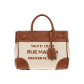 Rue Madam Paris - Borsa a mano e tracolla mini tote in Canvas, Marrone