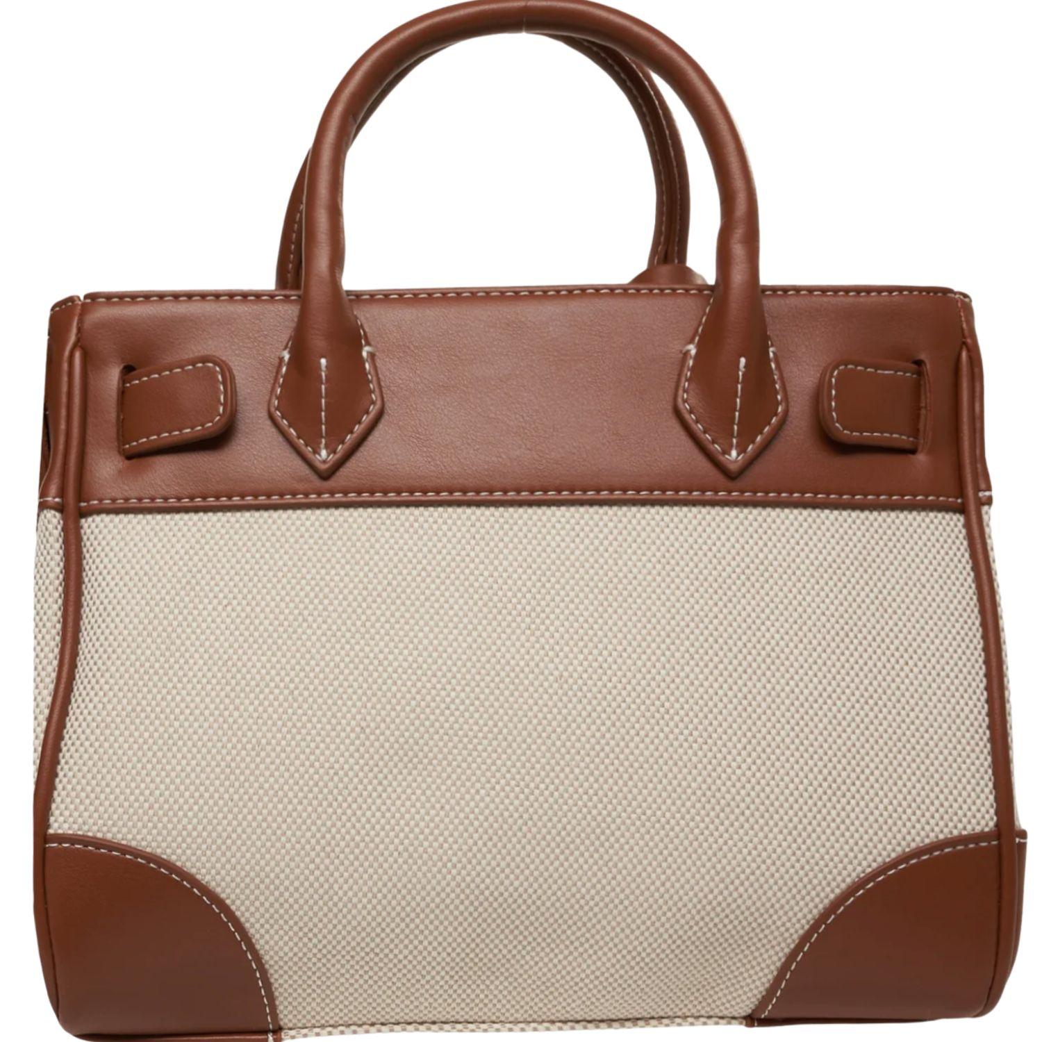Rue Madam Paris - Borsa a mano e tracolla mini tote in Canvas, Marrone