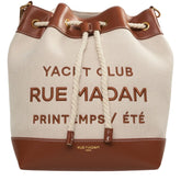 Rue Madam Paris - Zaino a secchiello in canvas Riviera, Marrone