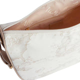 Alviero Martini - Soft tracolla a mezzaluna media S007, Bianca