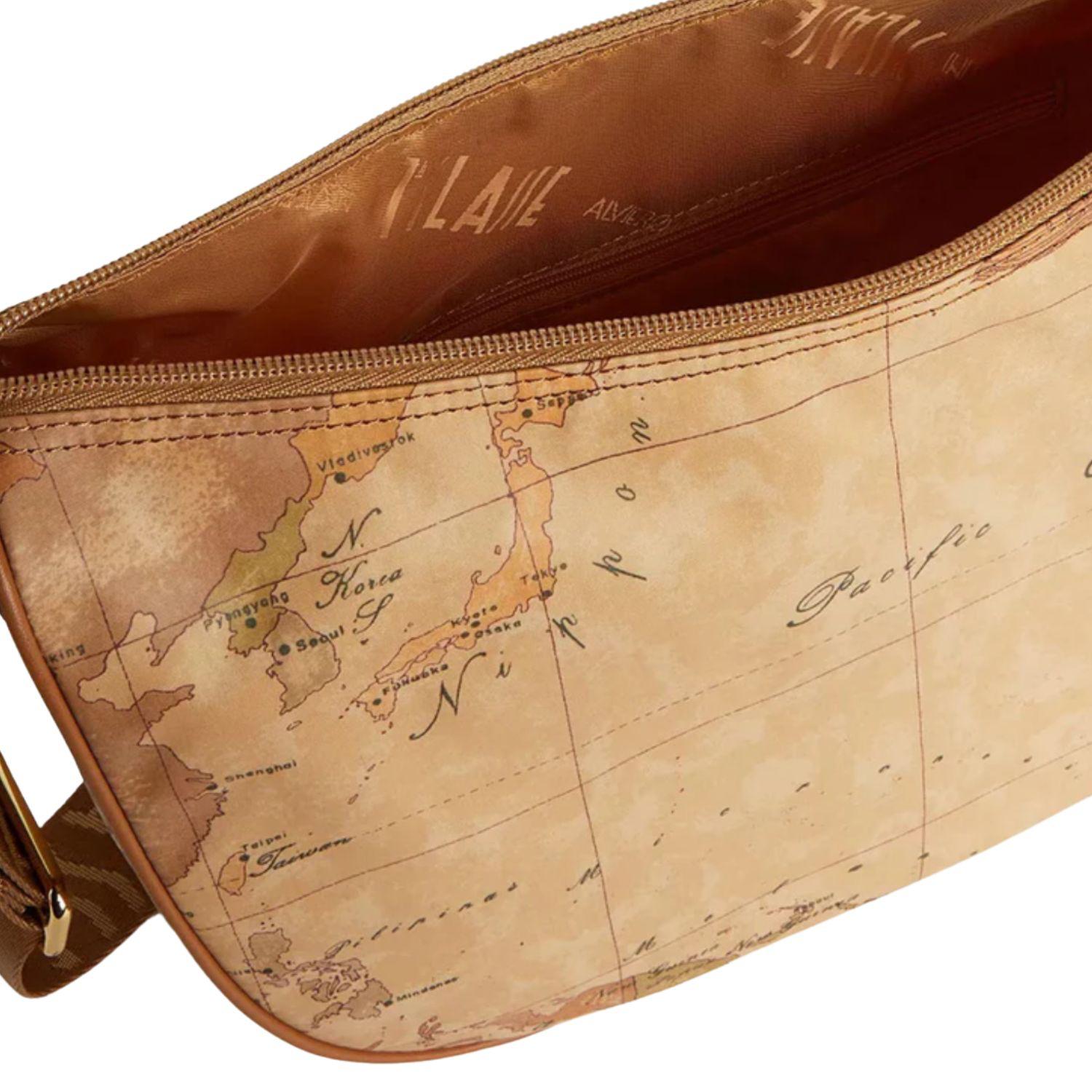 Alviero Martini - Soft tracolla a mezzaluna media S007, Beige