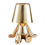 Sbam Design - Mr Bucket lampada da tavolo uomo seduto relax, Oro