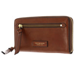 The Bridge - Portafoglio con zip around in pelle Linea Ingrid, Marrone