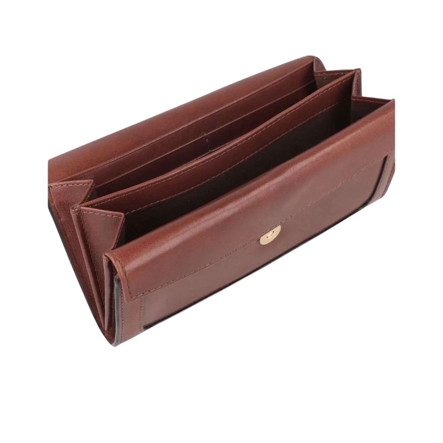The Bridge - Portafoglio grande con bottone linea Ginevra, Marrone