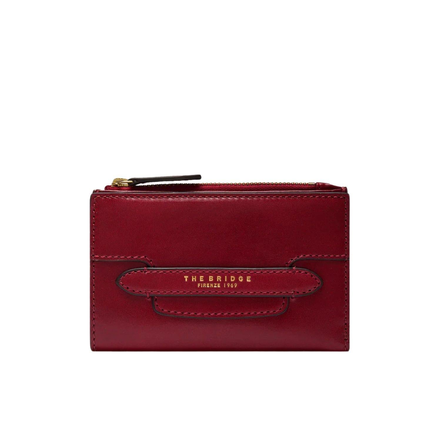 The bridge - Portafogli in pelle donna piccolo con portamonete linea Lucrezia, Rosso
