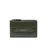 The Bridge - Portafogli in pelle donna piccolo con portamonete linea Lucrezia, Verde