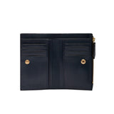 The Bridge - Portafogli in pelle donna piccolo con portamonete linea Lucrezia, Blu