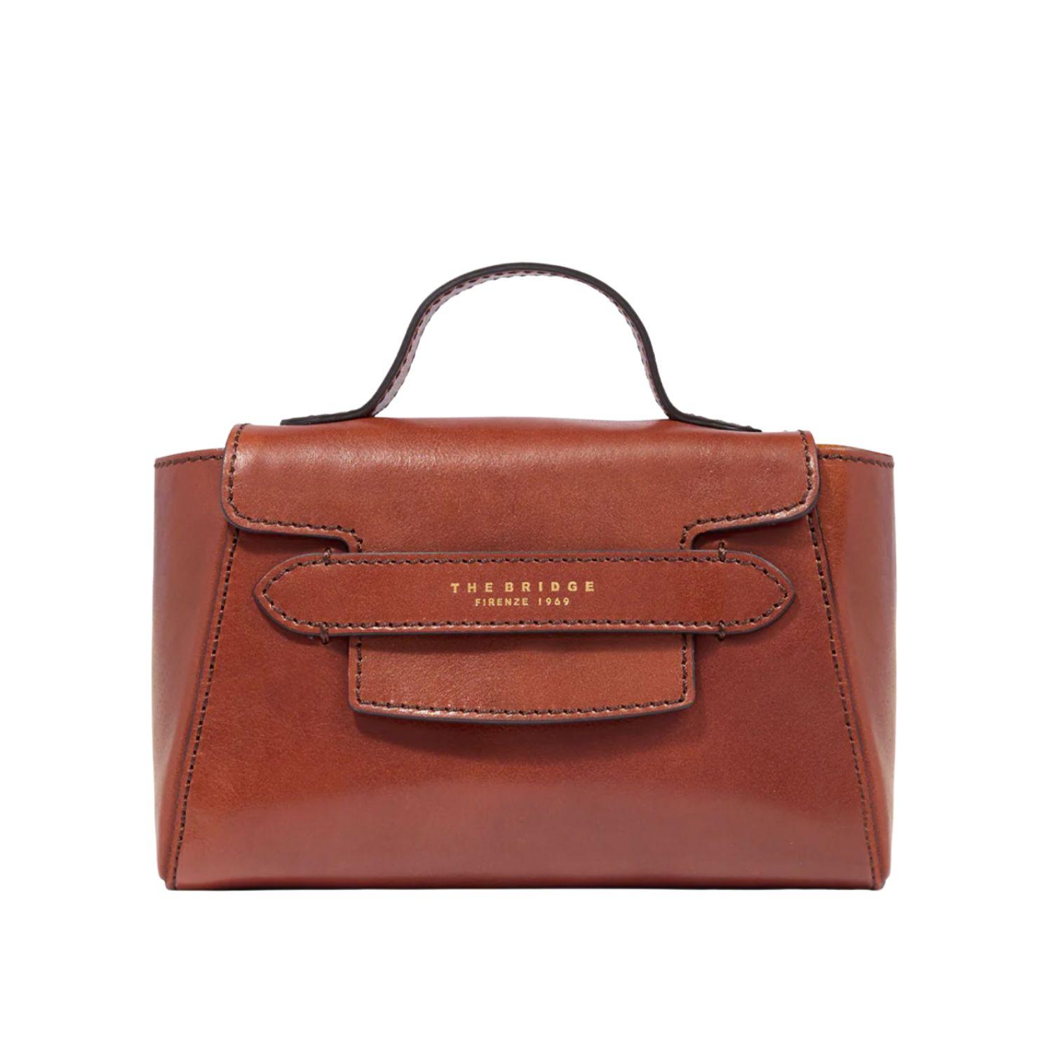 The Bridge - Borsa pelle donna con tracolla removibile Lucrezia, Marrone